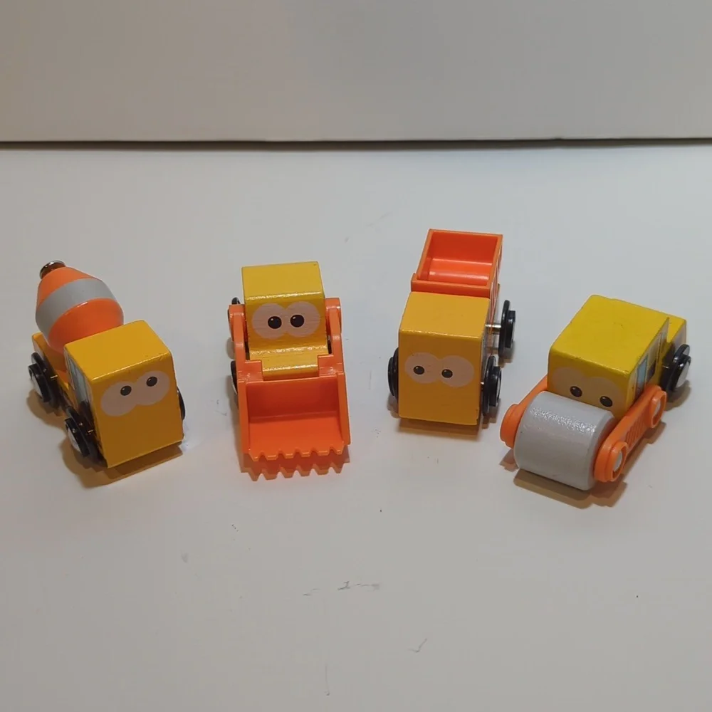 J'adore nature wood construction vehicles dump truck cement truck roller bucket